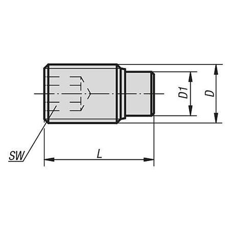 Kipp Thrust Screws with non-marring pin K0389.112X521